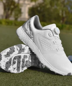 White Golf Shoes Men Women Waterproof Golf Sneakers Non-slip Spikeless Golf Trainers Leather Outdoor Sports Leather Golf Shoes