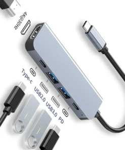 USB C Hub to 4K HDMI-Compatible USB 3.0 2.0 Type C PD Charging Dock for MacBook iPad Samsung S10 Dex TV Mouse Keyboard U Disk