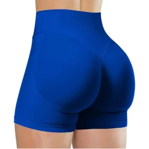 High Waisted Yoga Shorts for Women - Stylish and Comfortable Activewear Pants - Dark Blue, XS（old）