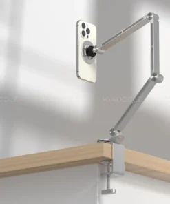 Kimdoole Adjustable Rotating Tablet and Phone Stand with Magnetic Clip