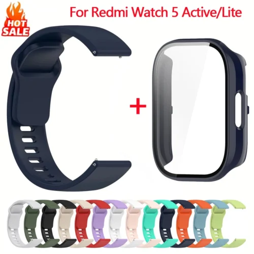Silicone Strap+Case for Xiaomi Redmi Watch 5 Active band smartwatch Accessories Sport Bracelet For Redmi watch5 Active/Lite band