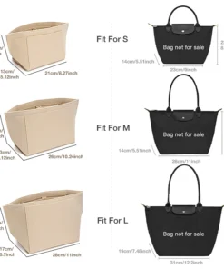 Alternative view of Purse Organizer Insert - Felt Handbag Organizer, Available in 5 Colors and 3 Sizes