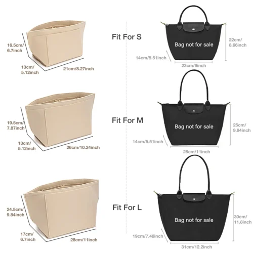 Alternative view of Purse Organizer Insert - Felt Handbag Organizer, Available in 5 Colors and 3 Sizes