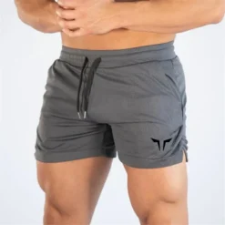 Men's Fitness Shorts with Quick-Dry Fabric for Running and Hiking Activities