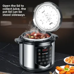 Heavy Duty Electric Pressure Cooker with Auto Keep Warm Function for Home Cooking