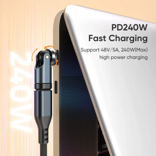 Alternative view of AUFU 240W USB C Adapter USBC To Type C OTG Fast Charge Cable Adapter Type C Male To Female Converter For iPhone16 Macbook Laptop