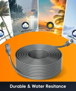 Alternative view of Starlink Rectangular Satellite V3 Ethernet Cable Replacement Satellite High-Performance Waterproof Gen3 Starlink V3 Cable 150FT