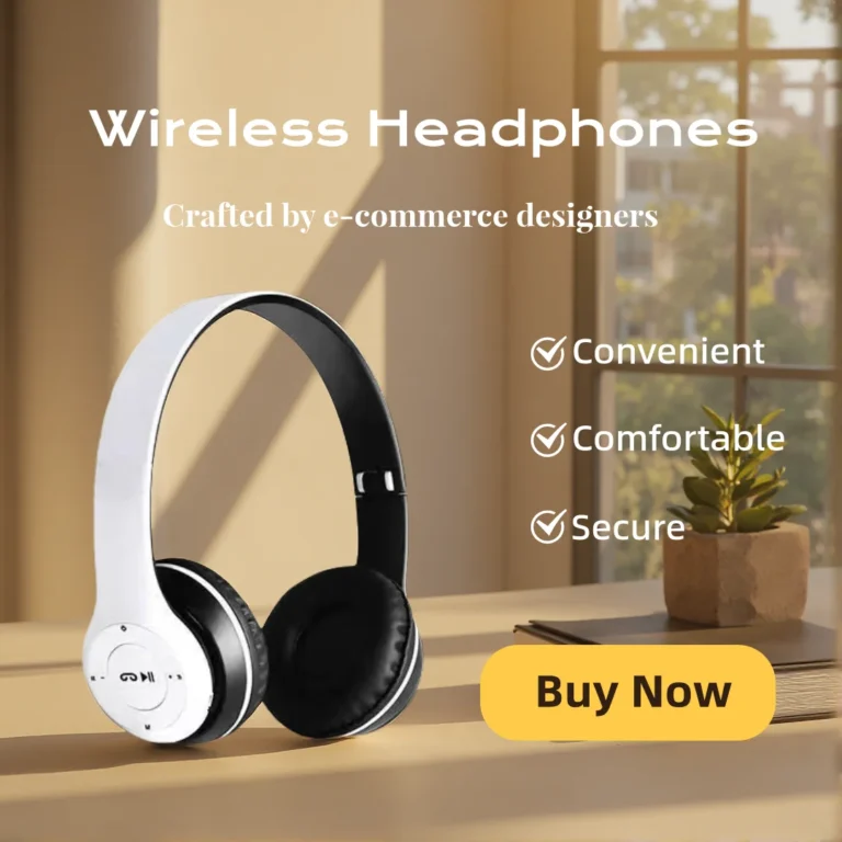 Foldable Bluetooth Over-Ear Headphones with Microphone and Volume Control for iPhone and Android - Image 5