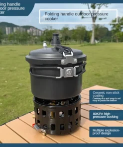 Alternative view of Portable High Pressure Camping Cooker with Ceramic Non-Stick Coating, 80 kPa