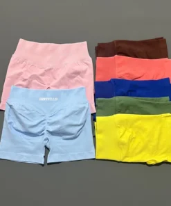Alternative view of HISTELLO High Waist Seamless Yoga Shorts for Women – Stretch Fitness and Running Shorts
