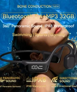 Alternative view of Bone Conduction Headphones Bluetooth 5.4 Wireless Earphone IPX8 Waterproof for Swimming Sports Support MP3 Player With 32G RAM