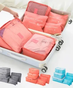 Travel Luggage Storage Bags - Set of 6, Lightweight and Dustproof Pouches
