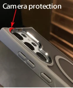 Alternative view of Luxury Magnetic Wireless Charge For Magsafe Case For Samsung Galaxy S25 S23 Ultra S24 Plus FE Folding Stand Holder Matte Cover