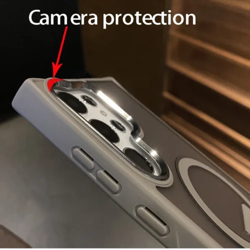 Alternative view of Luxury Magnetic Wireless Charge For Magsafe Case For Samsung Galaxy S25 S23 Ultra S24 Plus FE Folding Stand Holder Matte Cover