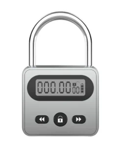 Metal Timer Padlock with LCD Display - 999-Hour Electronic Anti-Addiction Lock