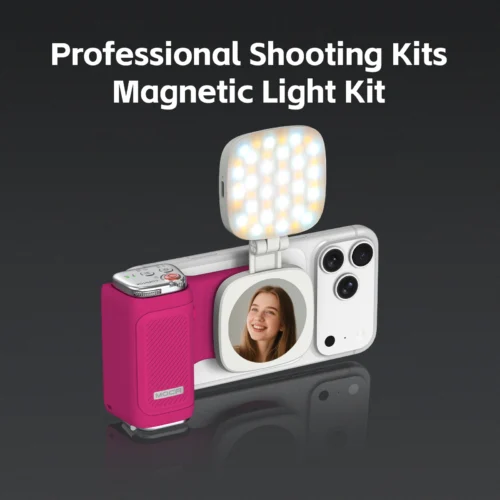 Alternative view of COMITOK MOCA iPhone Shooting Grip,Detachable rechargeable Bluetooth remote,DSLR Shutter/Focus Lock+Optional Fill Light/Mirror