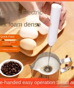 Stainless Steel Portable Handheld Blender - 3 Speed USB Rechargeable Milk Frother