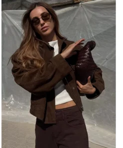 Alternative view of Elegant Women's Autumn Jacket with Big Pockets - Loose Fit, Warm, Street Chic Style