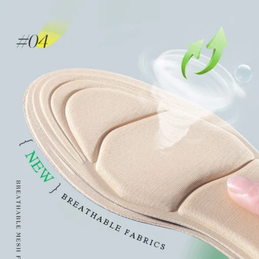 Memory Foam Insoles with Anti-slip Design for Women's High-heel Shoes, Breathable Comfort and Heel Protection - Image 3