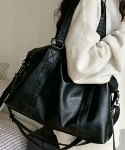 Alternative view of Fashion Tote Bag Leather Women Bag Simplicity Handbag Solid Vintage Shoulder Messenger Bag for Ladies