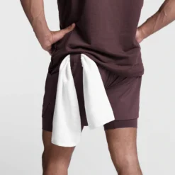 Alternative view of Breathable Double Layer Sport Shorts with Quick Dry Technology for Men Fitness and Bodybuilding