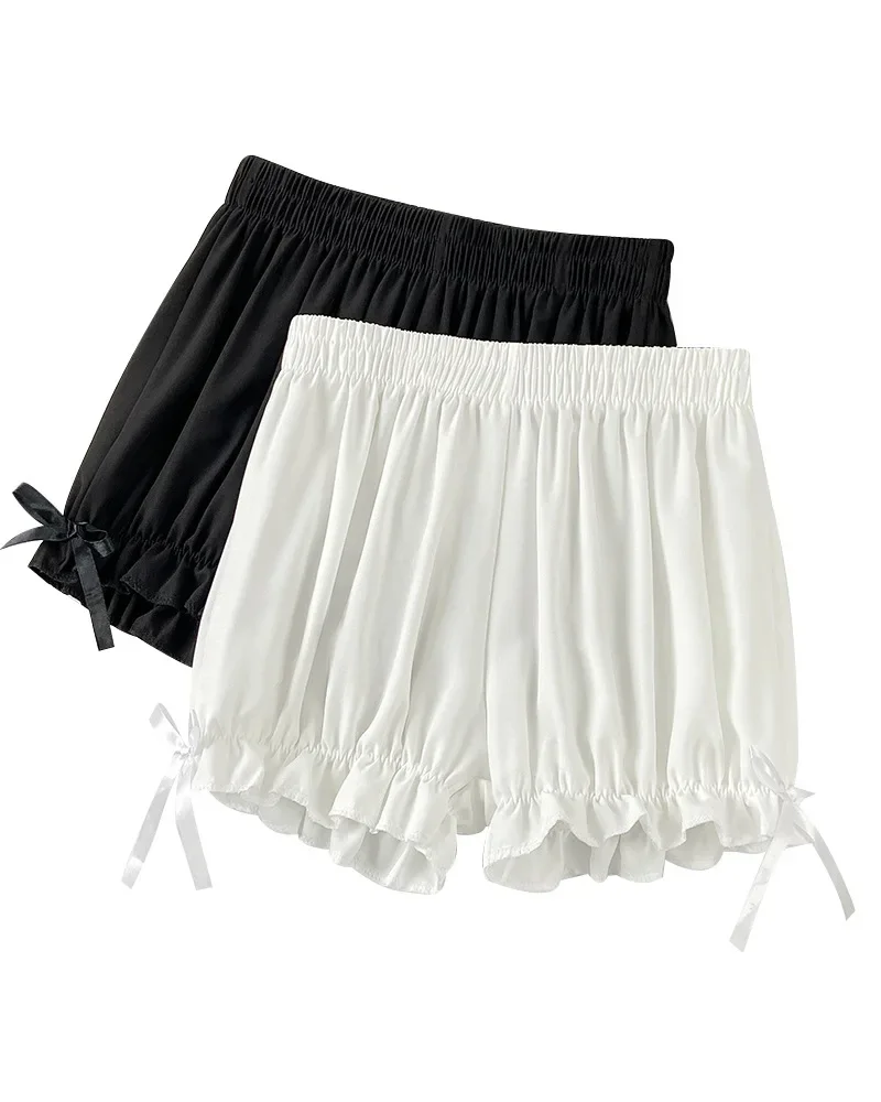 Women’s Lace Satin Ruffle Bloomers - Anti-Exposure Safety Short Panties - Image 5