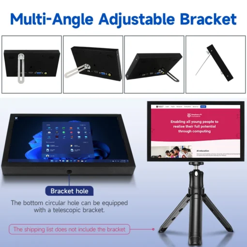 7-Inch Portable IPS Monitor with HDMI, VGA, and AV Inputs for PC, Laptop, and Camera Use - Image 5