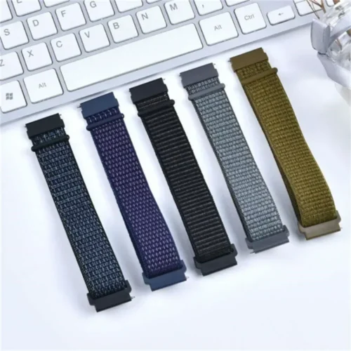 Alternative view of 20mm 22mm Nylon Loop Strap For Garmin Forerunner 55 165 265 965 255 Active 5/Vivomove Trend/Vivoactive 5/Venu 3/2 Bracelet Belt