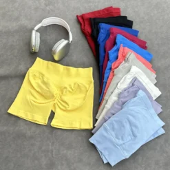 High-Waisted Seamless Fitness Shorts with Tummy Control and Butt-Lifting for Women
