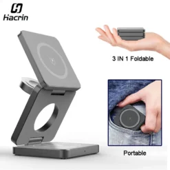 Apple 3-in-1 Magnetic Wireless Charger with Foldable Design for iPhone Users