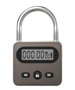 Alternative view of Metal Timer Padlock with LCD Display - 999-Hour Electronic Anti-Addiction Lock