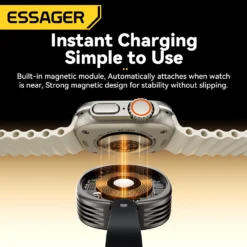 Alternative view of Essager Portable Magnetic Wireless Charger with Fast Charging for Apple Watch