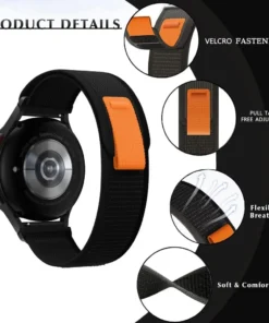 Alternative view of Nylon Band for HaiWei Galaxy Watch 7 6 5 4 40mm 44mm Classic/Active/Gear S3 Frontier 20mm 22mm Sport Loop Strap Amazfit GTS 3 4