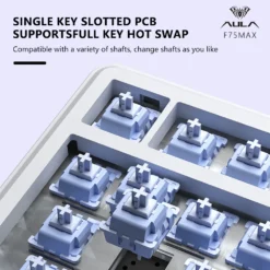 Alternative view of AULA F75 MAX Gaming Mechanical Keyboard with TFT Screen, Wired/Bluetooth/2.4G, for PC/Mac