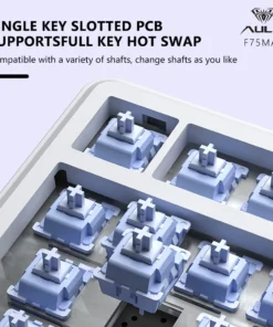 Alternative view of AULA F75 MAX Gaming Mechanical Keyboard 75% Wired/Bluetooth/2.4G Hot-Swap RGB E-sports Keyboard with TFT Screen for PC/Mac ﻿