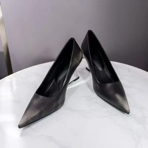 Luxury Genuine Leather Women's Elegant High Heels Shoes Pointed Toes Sexy Classic High Heels Pumps Ladies Prom Shoes Women