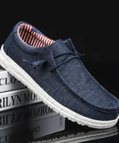 Men's Slip-On Canvas Loafers - Comfortable Non-Slip Summer Sneakers