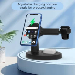 Alternative view of 3 In 1 Magnetic Wireless Charger Stand for MagSafe iPhone, Apple Watch, and AirPods