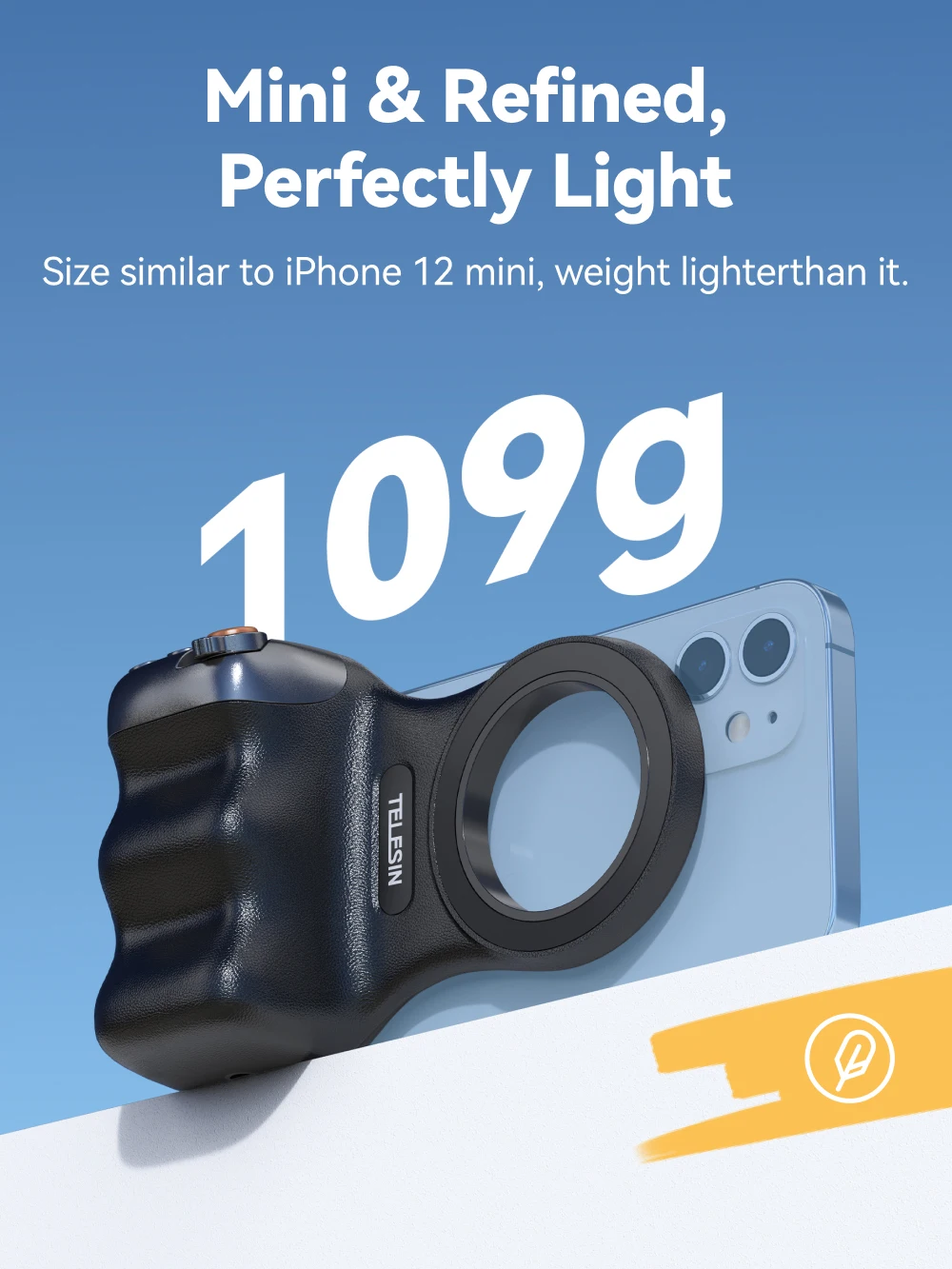 Magnetic Hand Grip Phone Holder with Remote Control for iPhone, Huawei, Samsung Users - Image 3