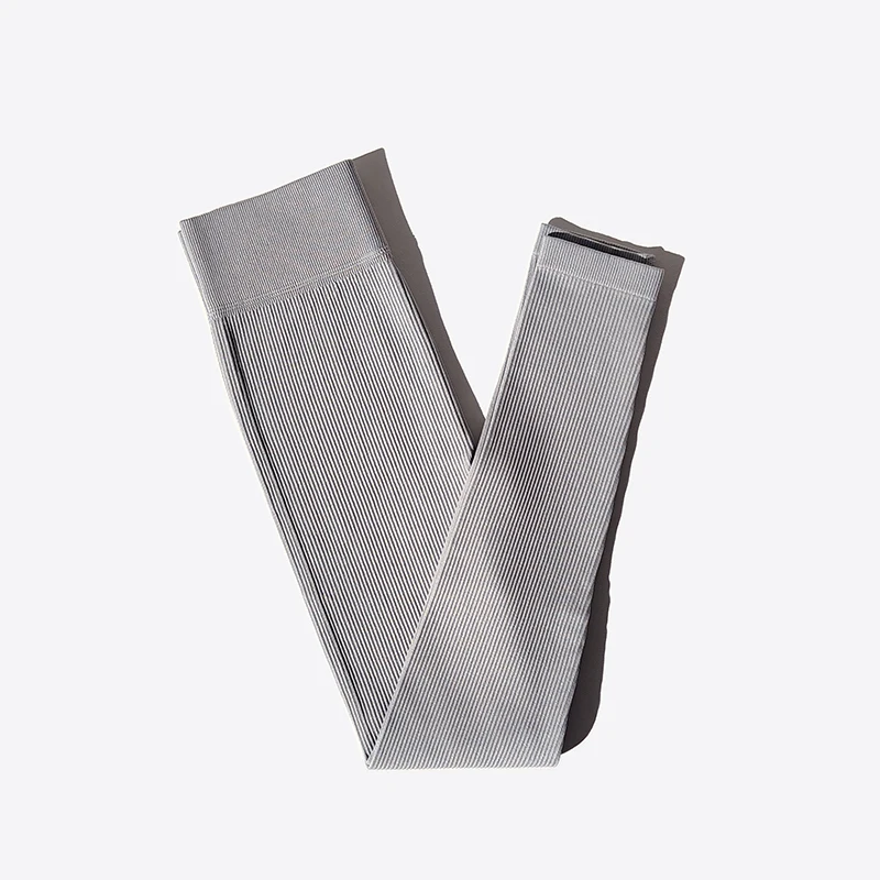 High Waist Ribbed Seamless Yoga Pants for Women - Tummy Control Fitness Leggings - Image 3