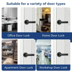 Alternative view of Tuya Smart Digital Door Lock with Fingerprint and Keypad Entry for Multilingual Users