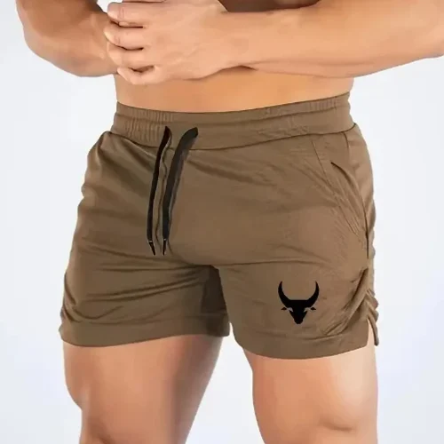 Alternative view of Men's Geometric Pattern Basketball Shorts with Mid Waist Micro Elastic Quick Drying Breathable Sports Pants for Running Fitness