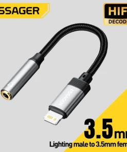 Essager Lightning to 3.5mm jack Audio Adapter Headphone Aux Cable USB Type C to 3.5 Adapter OTG Type C For iphone Xiaomi Oneplus