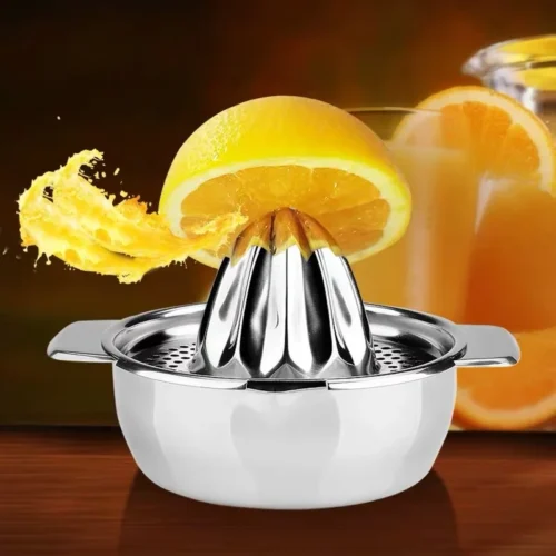 Alternative view of Portable Lemon Orange Manual Fruit Juicer 304 Stainless Steel Kitchen Accessories Tools Citrus Raw Hand Pressed Juice Maker