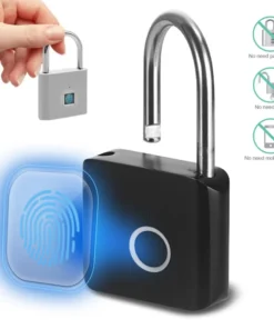 Fingerprint Smart Padlock - USB Rechargeable, Waterproof, Quick Unlock Security Lock for Home