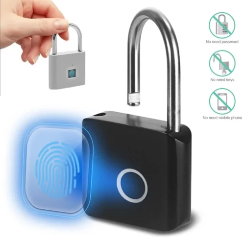 Fingerprint Smart Padlock - USB Rechargeable, Waterproof, Quick Unlock Security Lock for Home