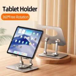 Adjustable Tablet Stand with 360° Rotation for 4.7-12 Inch Devices