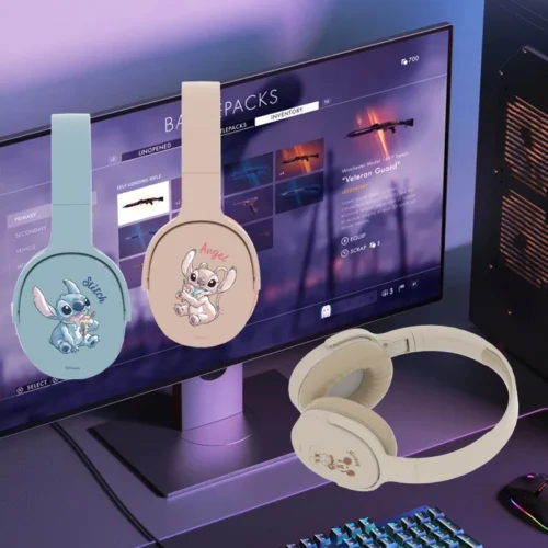 Alternative view of Disney Stitch Wireless Bluetooth Earbuds - HiFi Stereo Over-Ear Headphones for Gaming and Sports