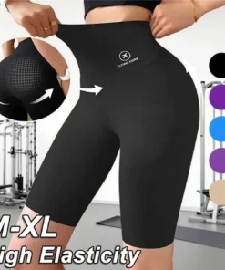 High-Waisted Women's Sports Shorts for Cycling and Fitness - M-L Size