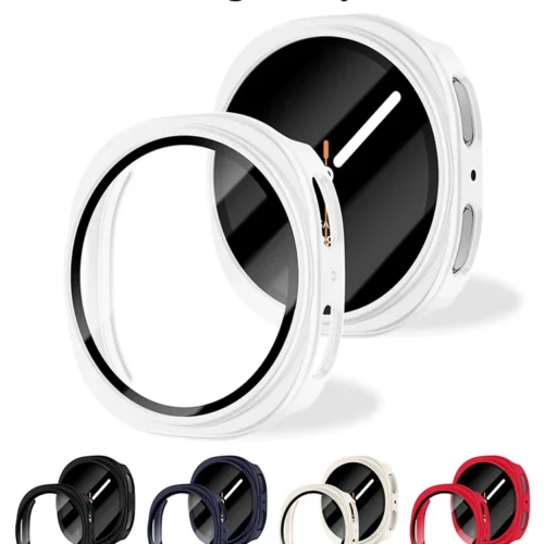 Tempered Glass+Case for Samsung Galaxy Watch 8 accessories All-around hard PC Bumper Frame Screen Protector 40MM 44MM Cover